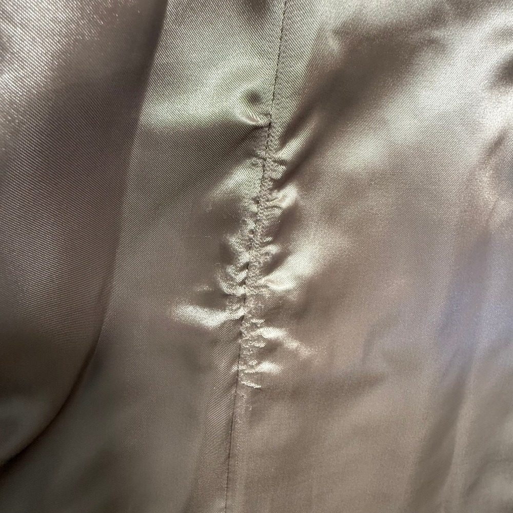 Calvin Klein Double Breasted Beige Belted Rain Trench Coat Women Size Large - Picture 10 of 14